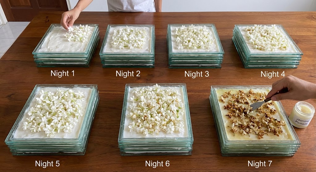 Traditional jasmine tea scenting technique