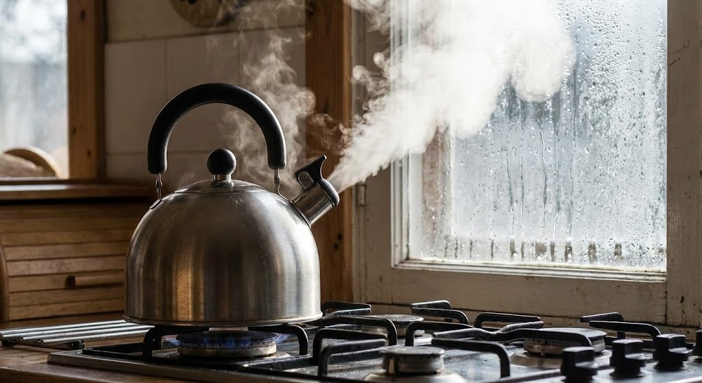 A clear glass of tea brewed with good water next to a cloudy, scummy glass brewed with hard tap water.