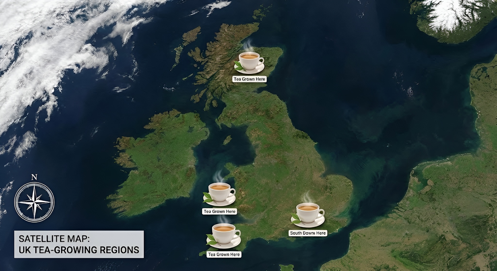 Tea bushes growing at Tregothnan Estate in Cornwall.