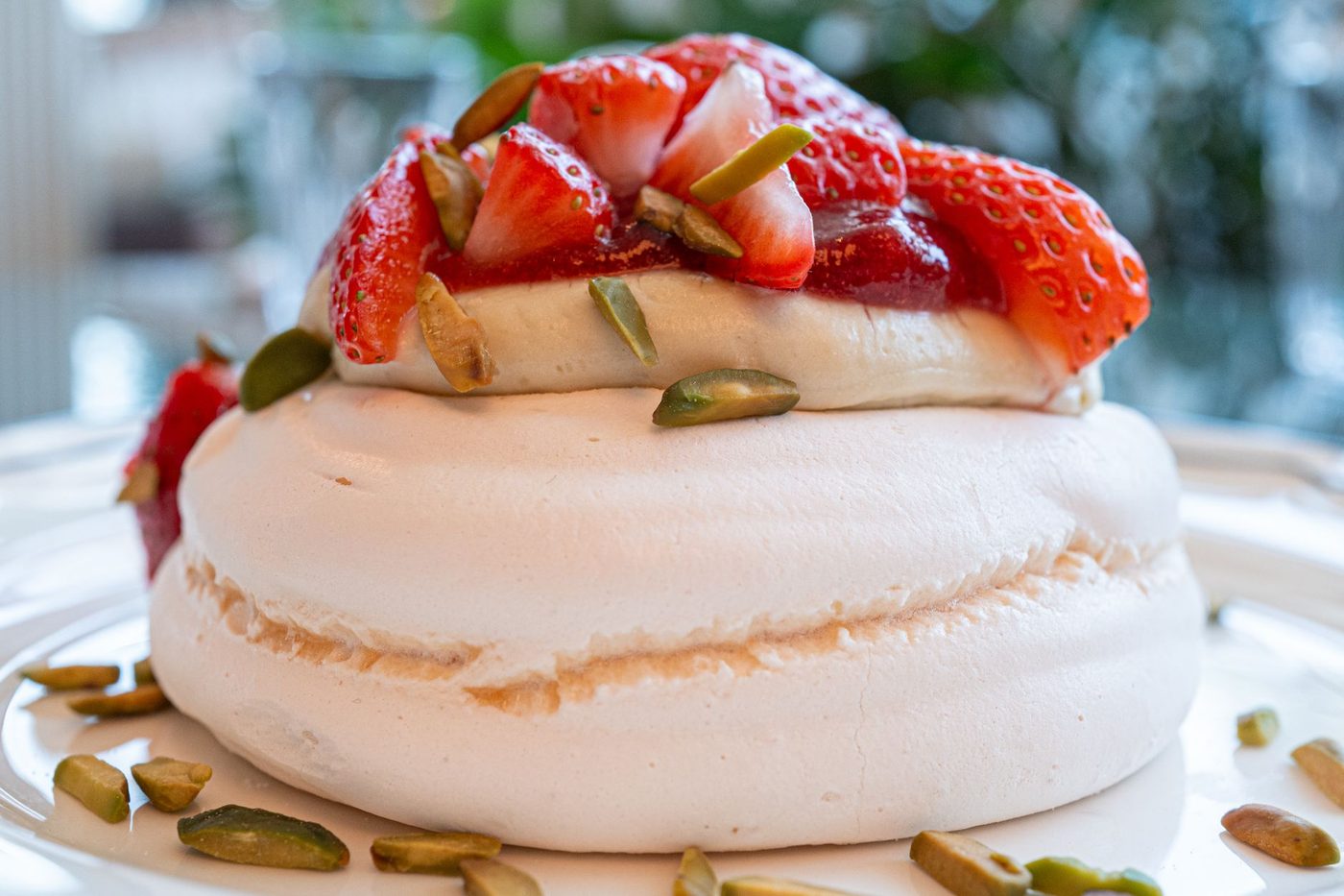 Strawberry Jasmine Tea Pavlova