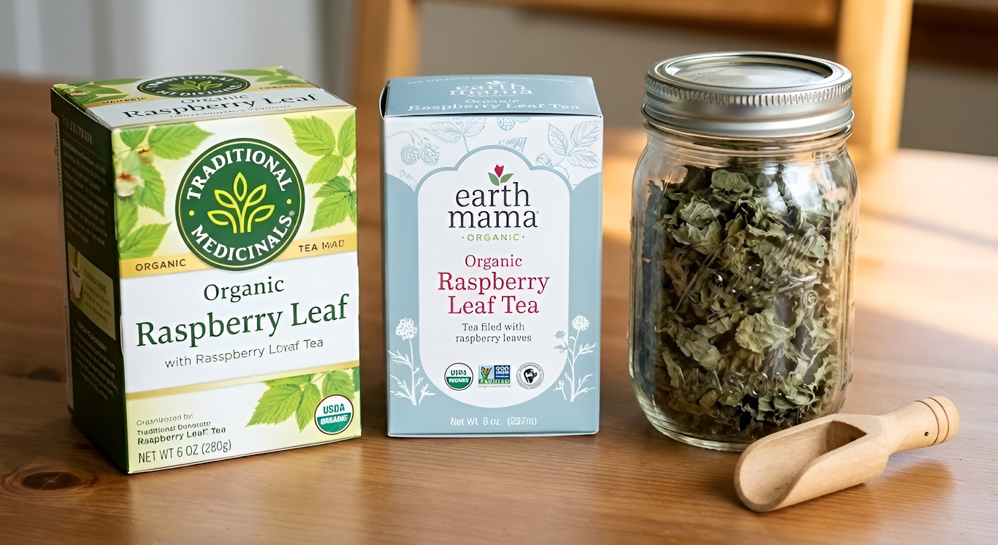 Raspberry leaf tea boxes