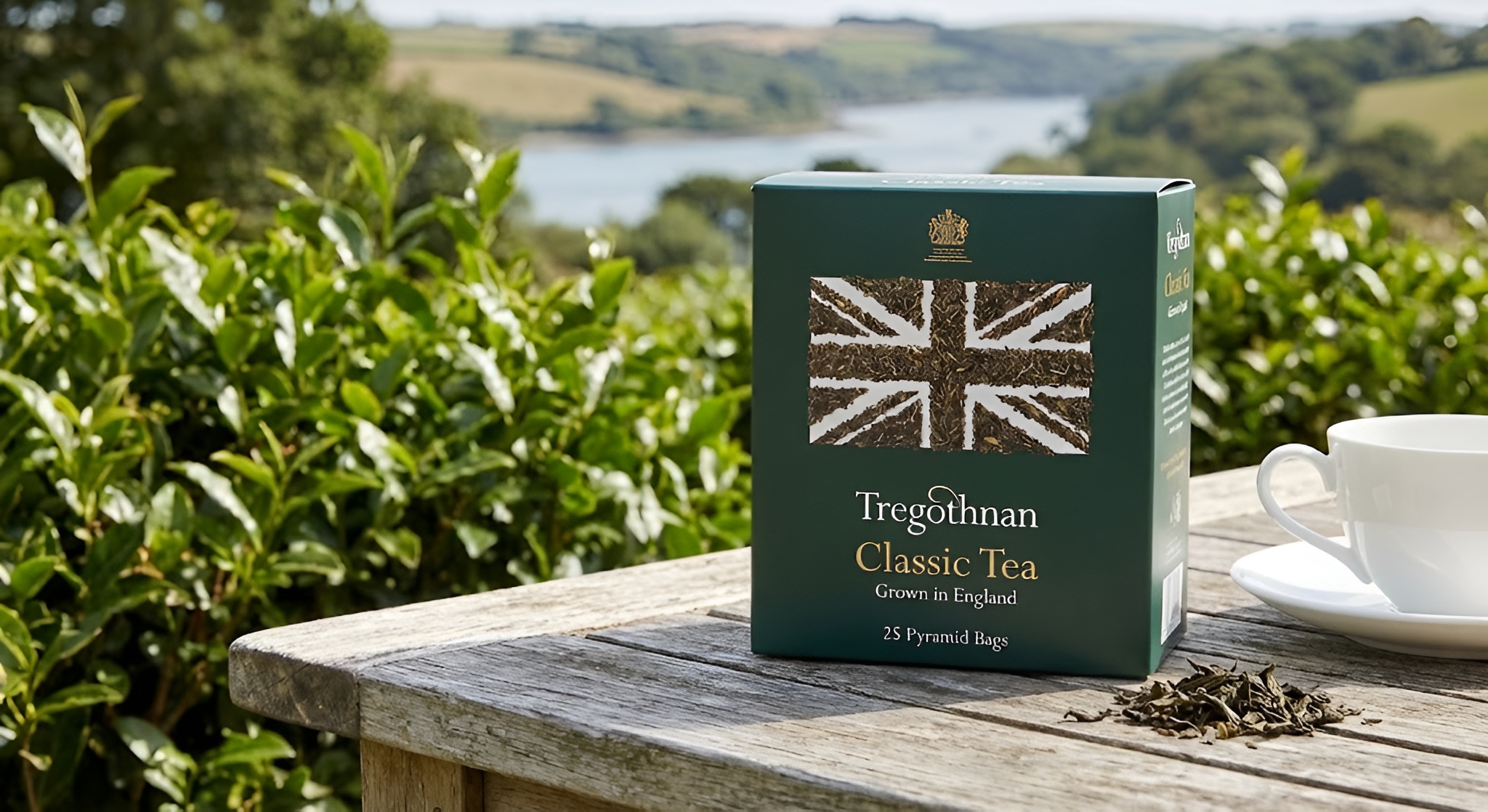A box of Tregothnan Classic Tea.