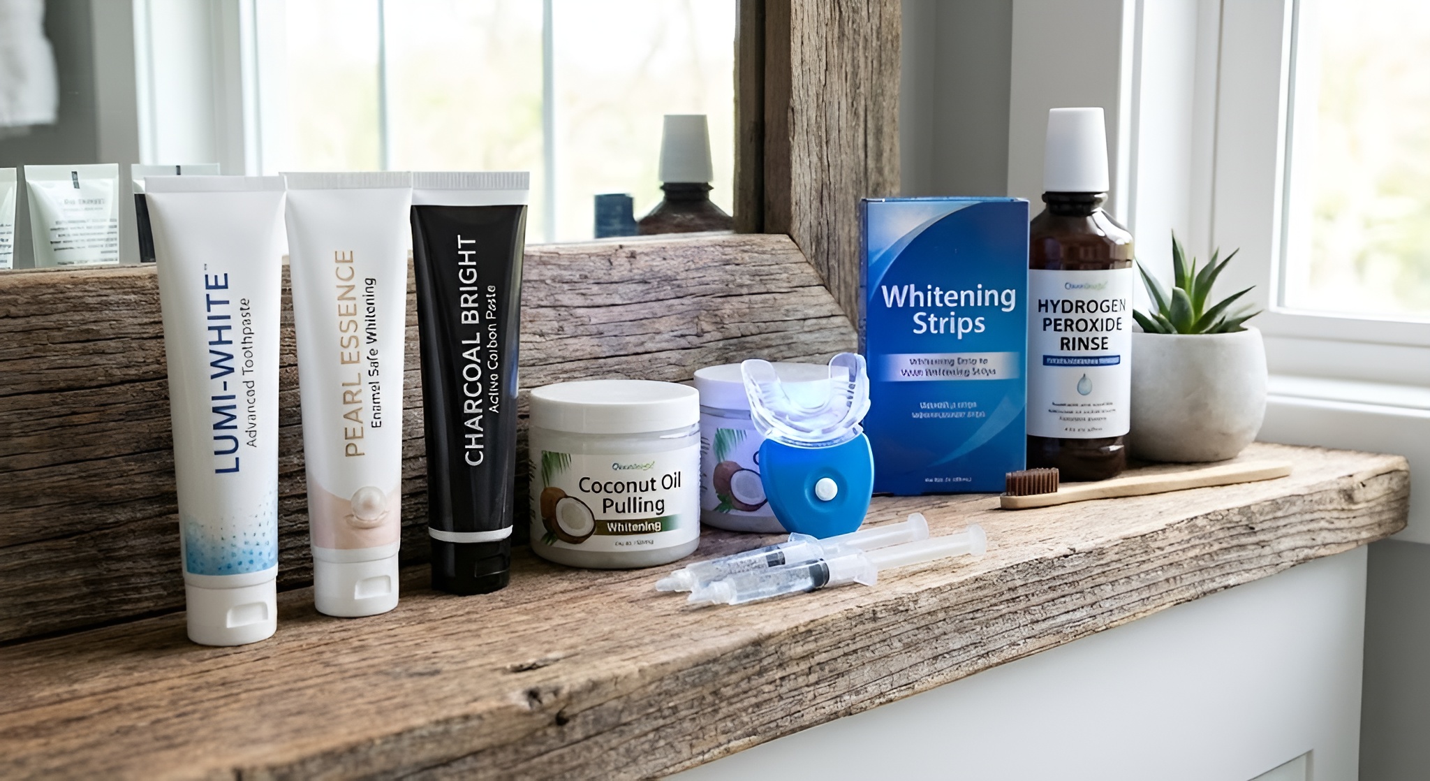 A toothbrush with white paste next to a cup of black tea.